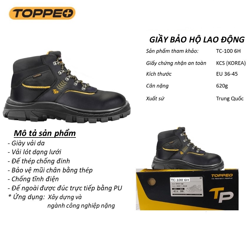 Giày bảo hộ Toppeo TC-100 6H